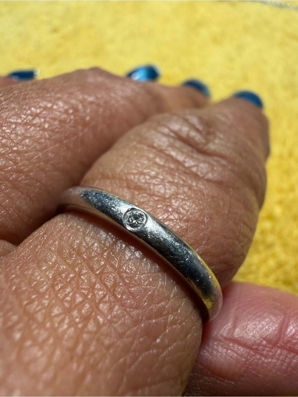 Authentic Tiffany & Co Elsa Peretti Platinum Diamond Band